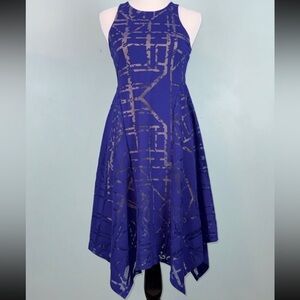 Feminine Purpleish Blue Dress